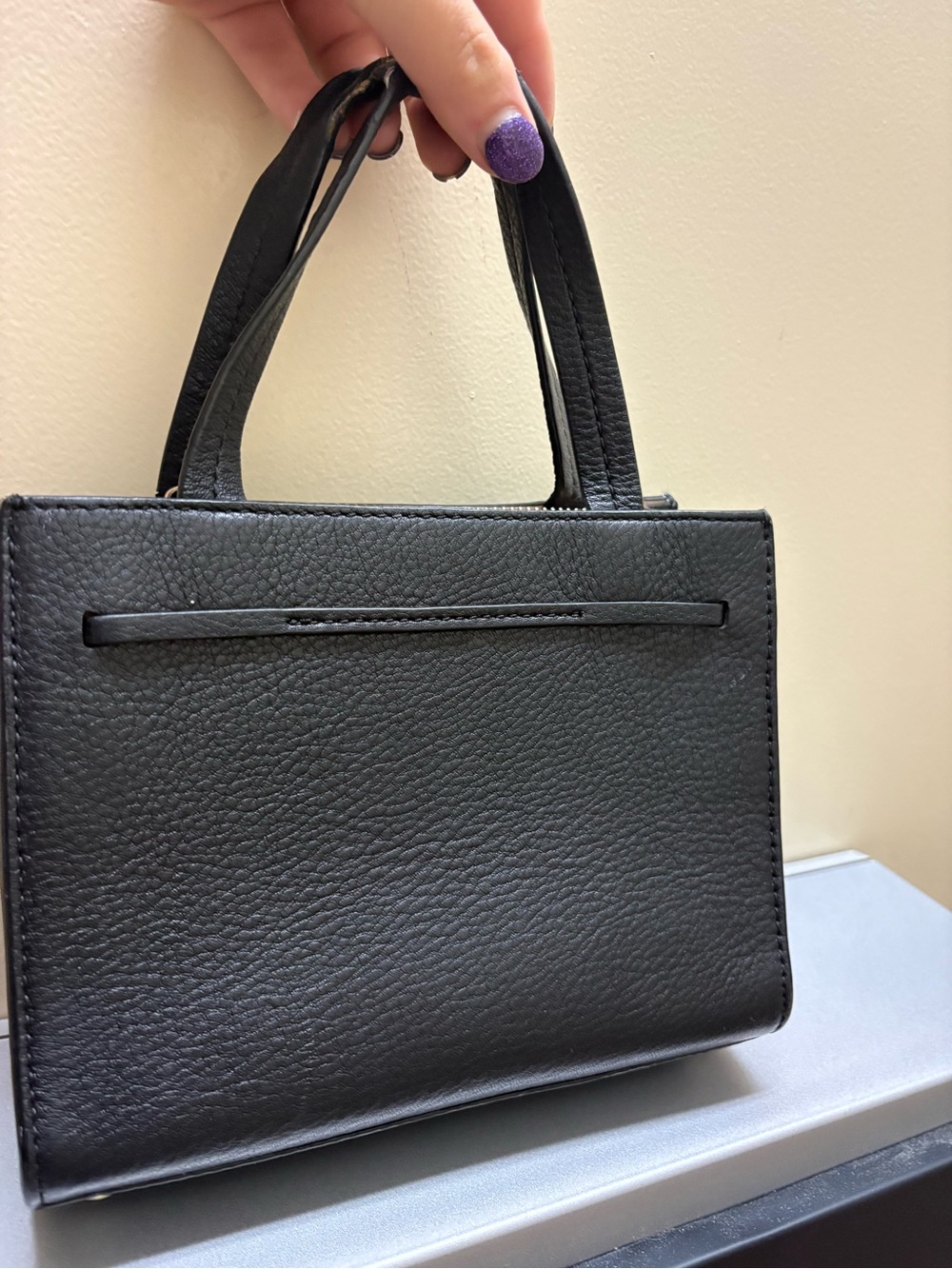 kate spade Black Mini Leather Satchel with Tassels REHAB - Picture 4 of 11